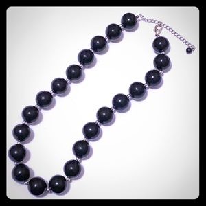 Vintage black pearl necklace